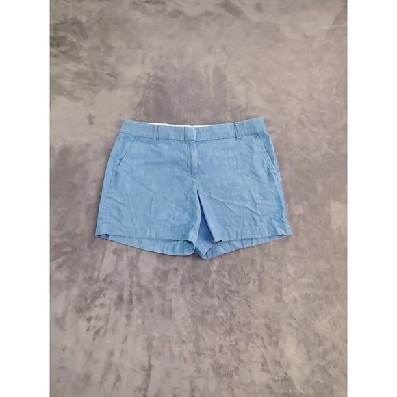 J.CREW Pants - J. Crew Chino Shorts Women's 12 Blue Broken In 5" Inseam Pockets 100% Cotton C13